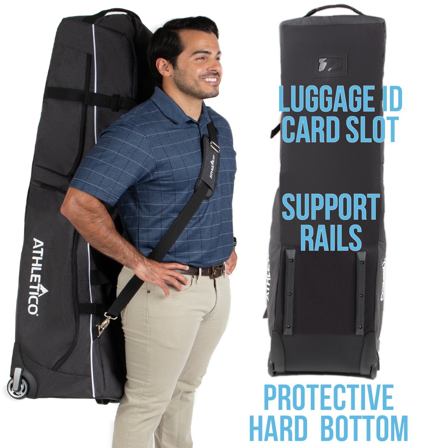 Athletico Ace Wheeled Golf Padded Travel Bag