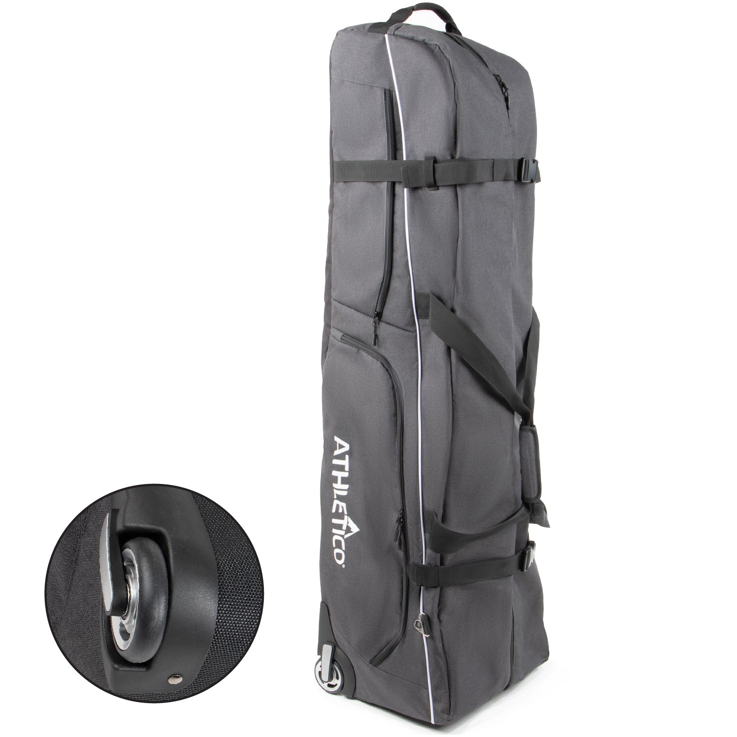 Athletico Ace Wheeled Golf Padded Travel Bag 