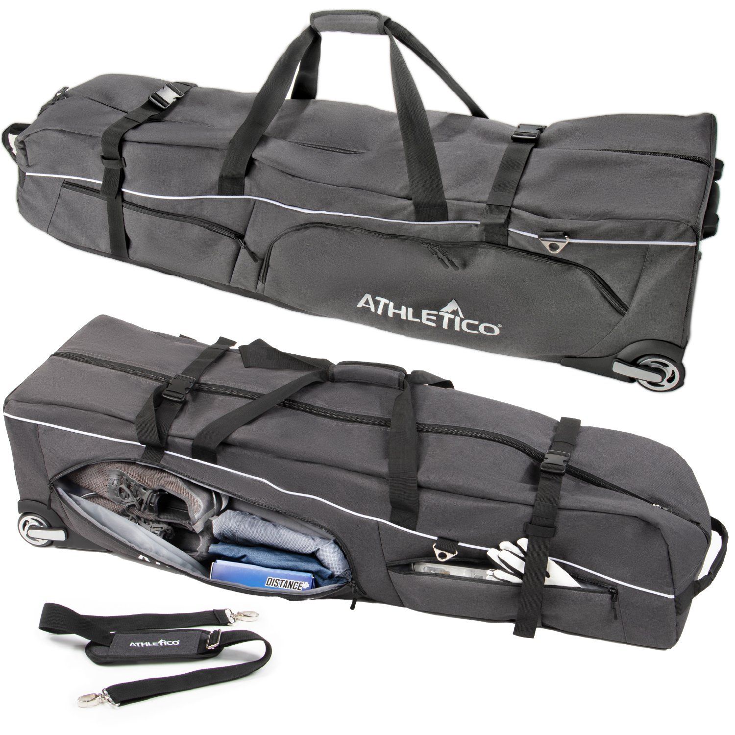 Athletico Ace Wheeled Golf Padded Travel Bag