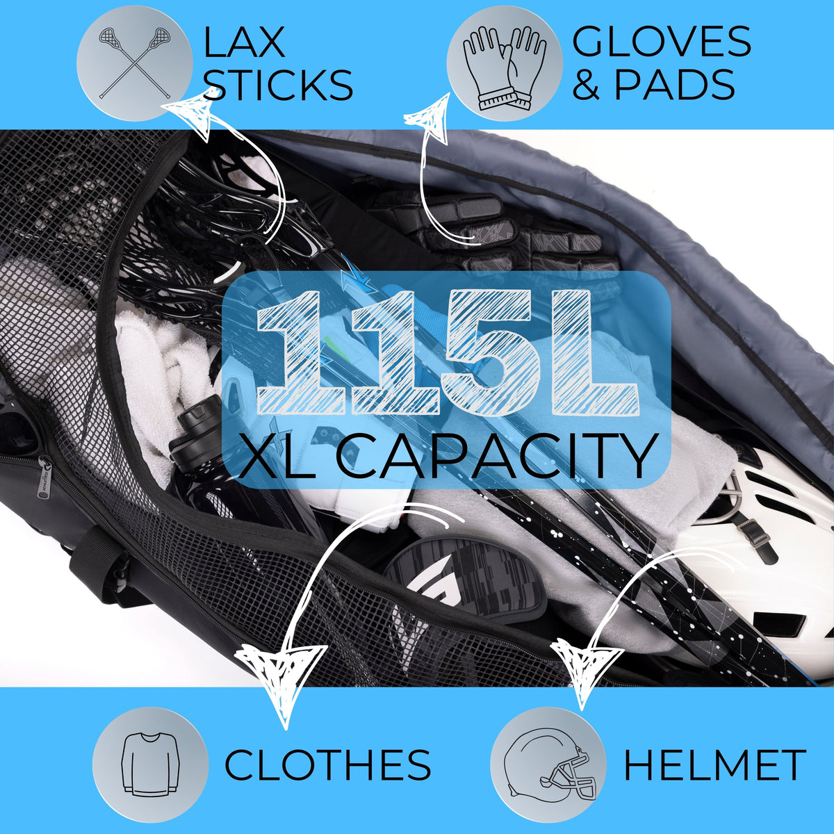 Athletico Field Lacrosse Duffle 