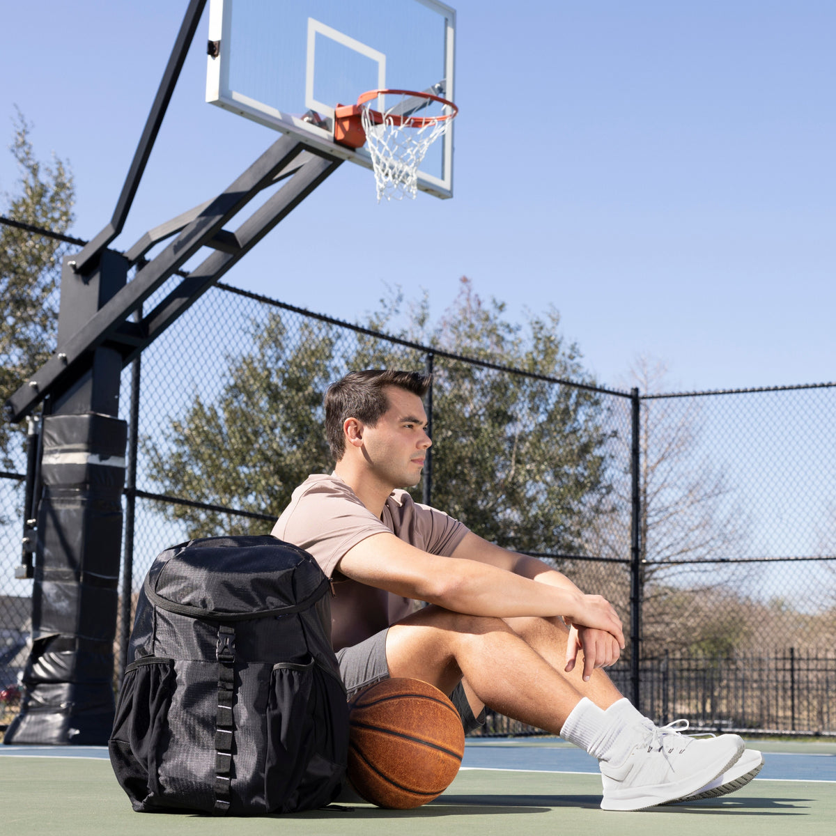Backpack that can hold a basketball on sale