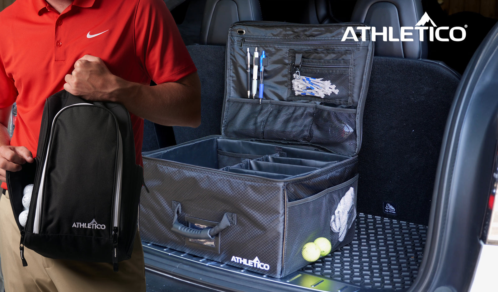 Athletico Golf Trunk Organizer + Shoe Bag