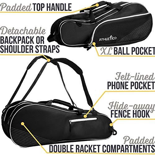 Athletico 6 Racquet Tennis Bag - Athletico