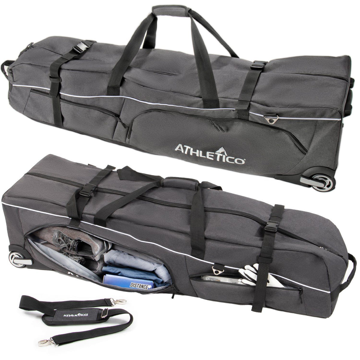 Athletico Ace Wheeled Golf Padded Travel Bag 
