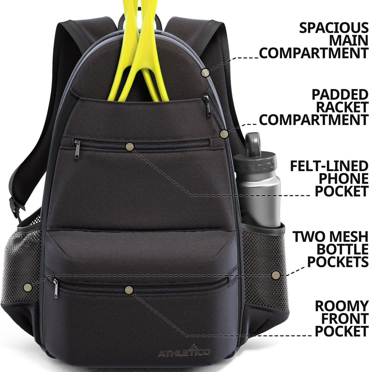 Athletico Compact City Tennis Backpack 