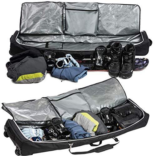 Athletico Conquest Padded Snowboard Bag with Wheels Black / 157 cm