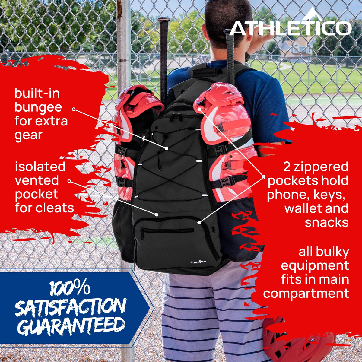 Athletico Dominator Baseball Catcher Backpack 