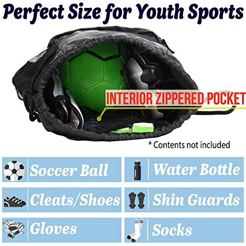 Athletico Extra Large Ball Bag - Mesh Soccer Ball Bag - Heavy Duty Drawstring Ba