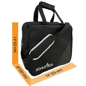 Athletico Essential Bowling Bag - Single Ball Bowling Tote Bag with Padded Bowling Ball Holder (Black)