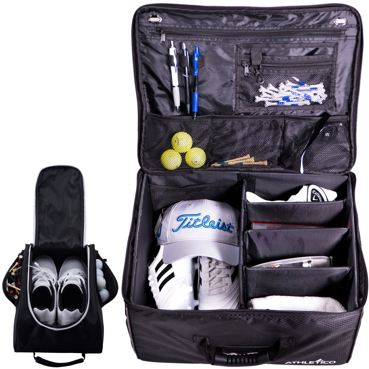 Athletico Golf Trunk Organizer + Shoe Bag - Athletico