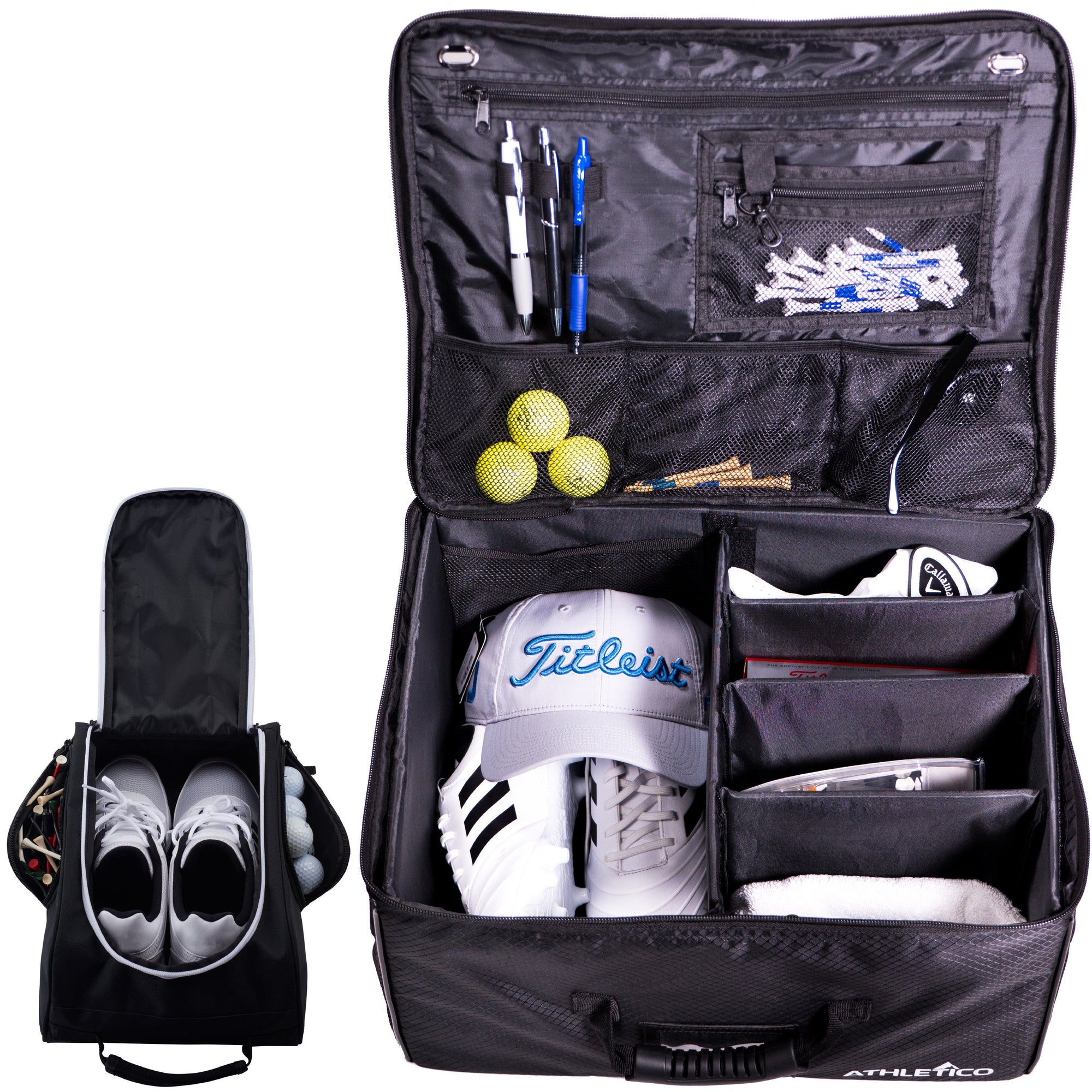 Athletico Golf Trunk Organizer + Shoe Bag - Athletico