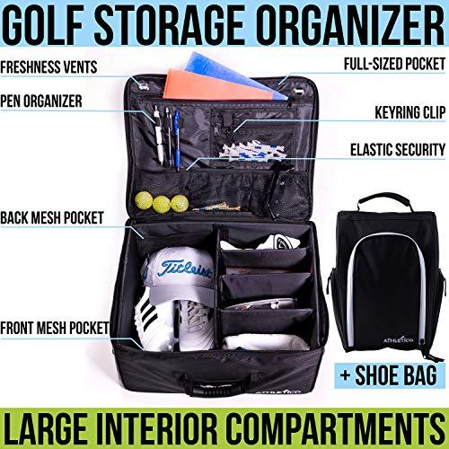Athletico Golf Trunk Organizer + Shoe Bag - Athletico