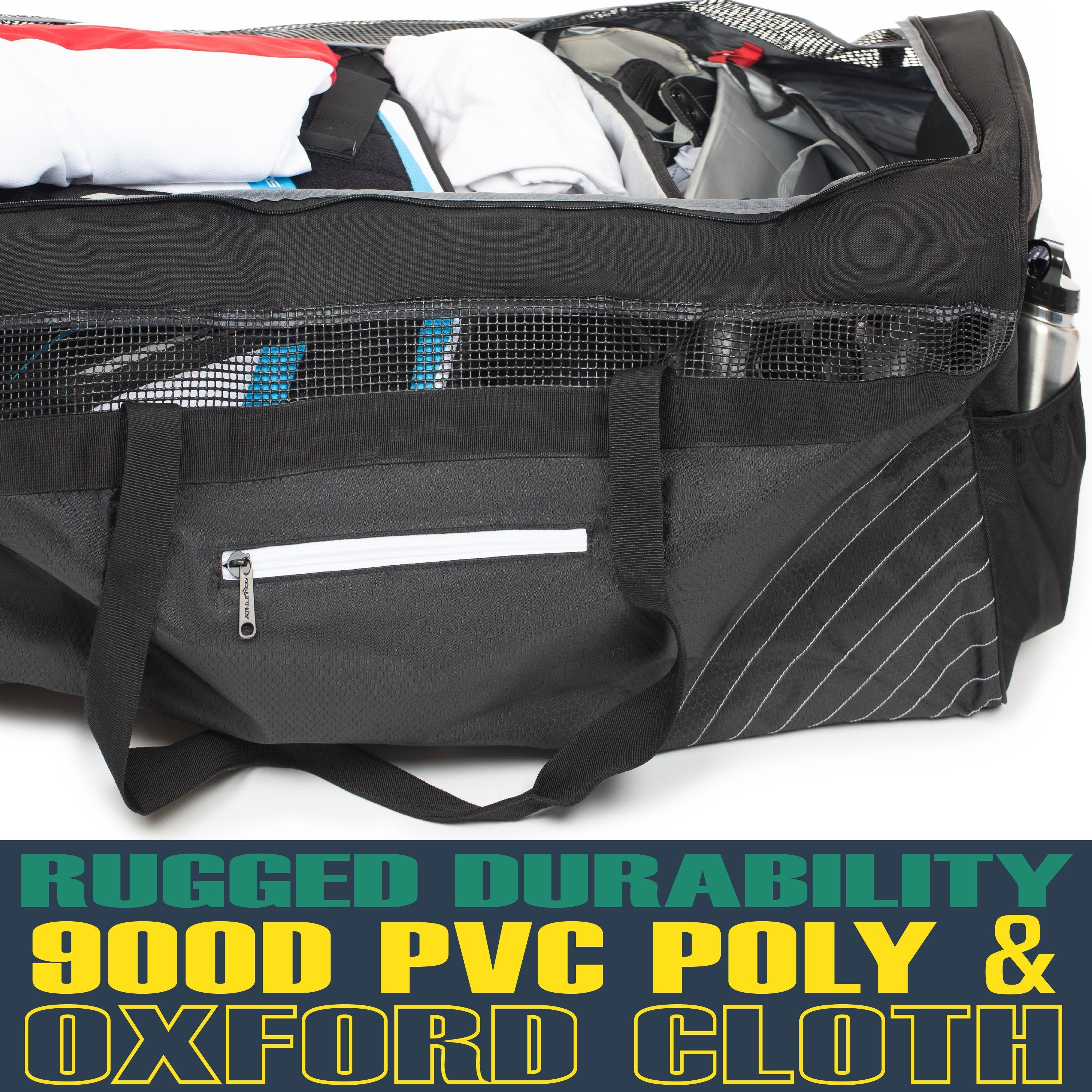 Athletico Hockey Duffle Bag - Large Ice Hockey Duffel Travel Bag for  Equipment & Gear, with Included Organizer Caddy (Back) 