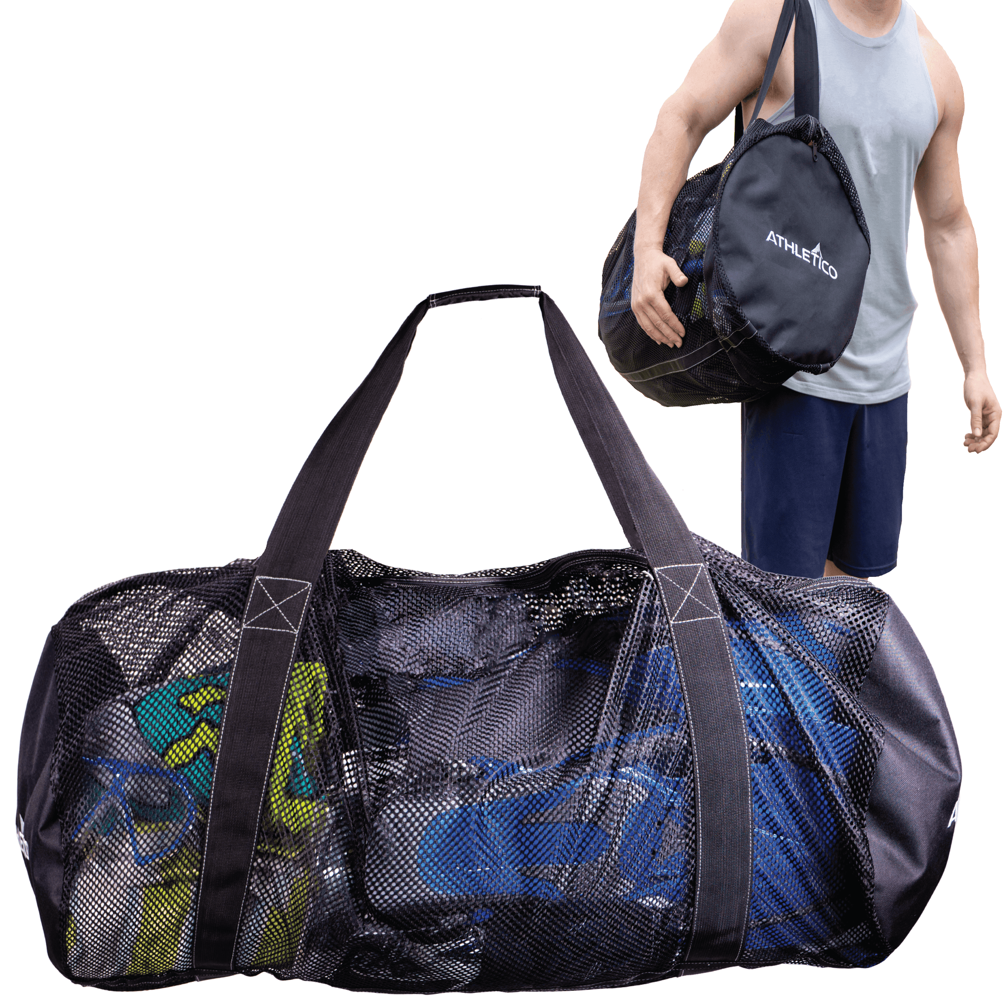 Athletico Mesh Dive Duffel Bag for Scuba or Snorkeling - Athletico