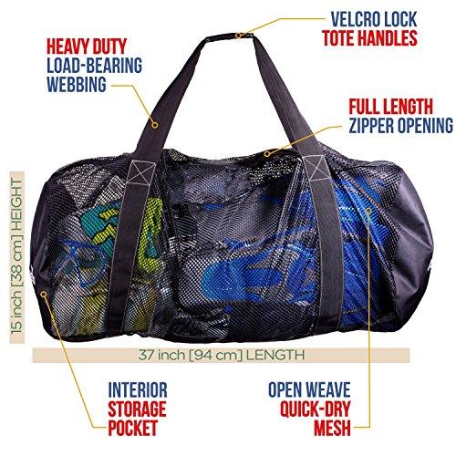 Athletico Mesh Dive Duffel Bag for Scuba or Snorkeling - Athletico