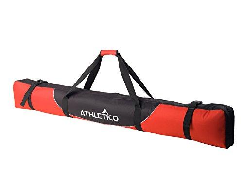 Athletico Rolling Double Ski Bag - Padded Ski Bag with Wheels for Air Trave (Black 190cm)
