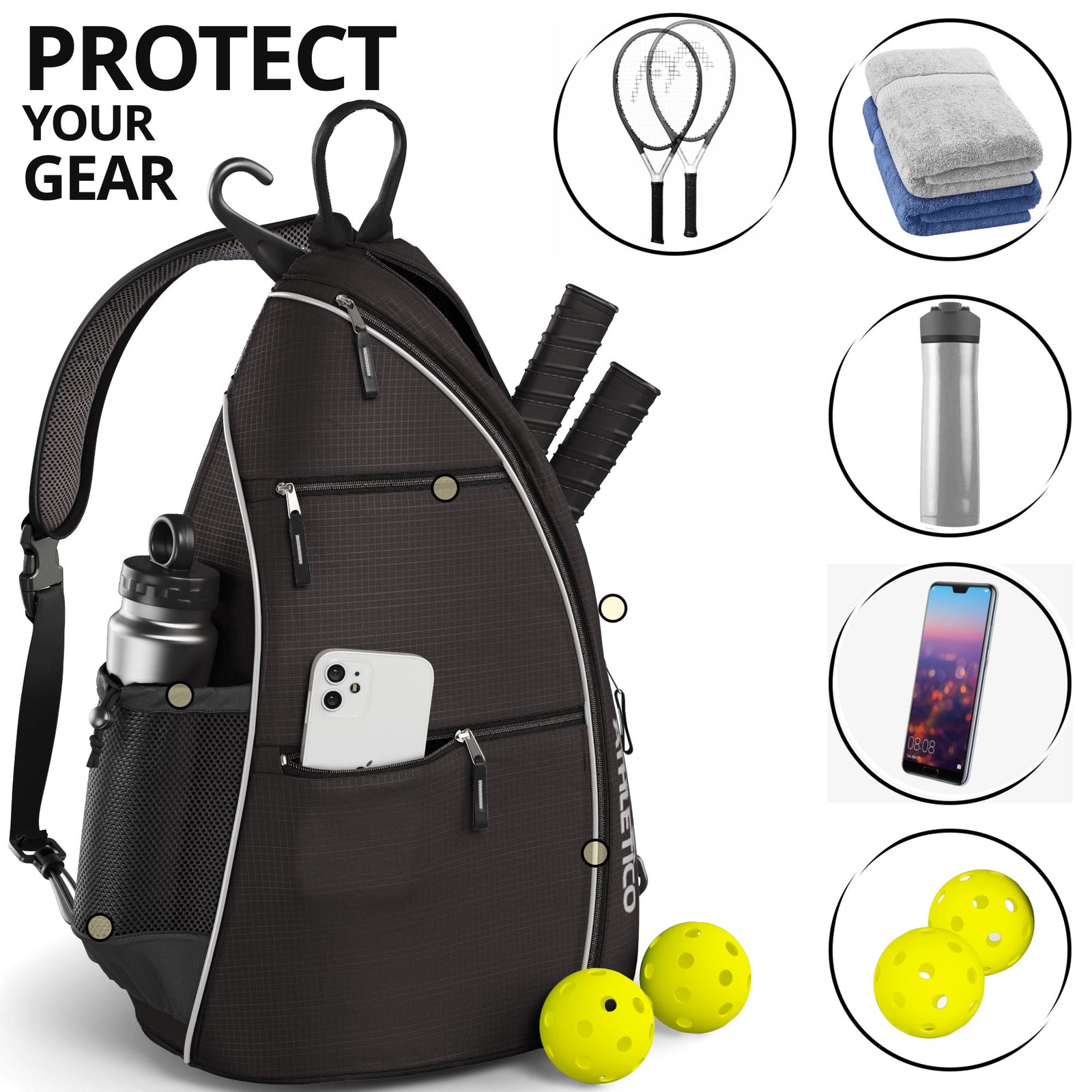 Athletico Pickleball Sling Bag 