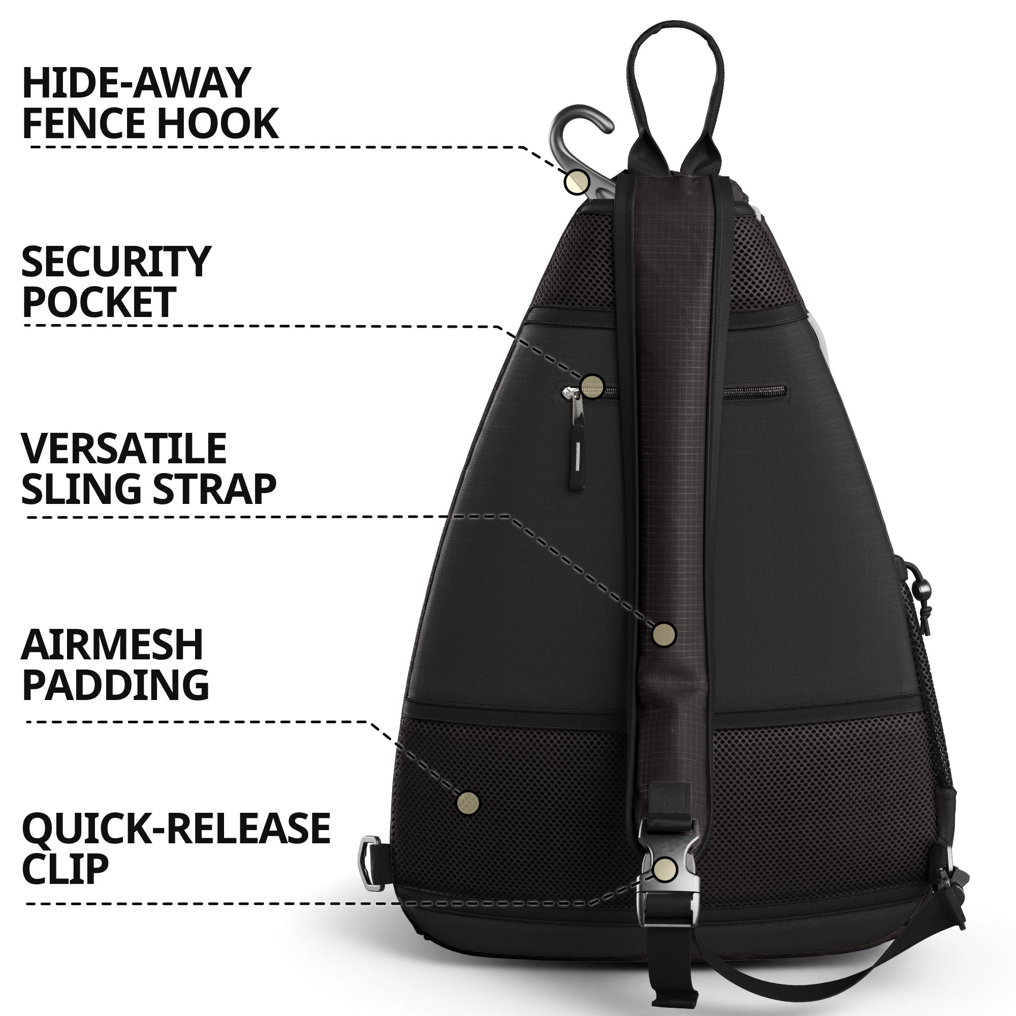 Franklin Sports Pickleball Bags - Pickleball Sling Bag Rugzak voor Gear Apparatuur - Pickleball Tas voor Mannen Vrouwen - Houdt Paddles, Pickleballs Accessoires - Officiële US Open Pickleball Franklin Sports Pickleball Bags - Pickleball Sling Bag Rugzak voor Gear Apparatuur - Pickleball Tas voor Mannen Vrouwen - Houdt Paddles, Pickleballs Accessoires - Officiële US Open Pickleball