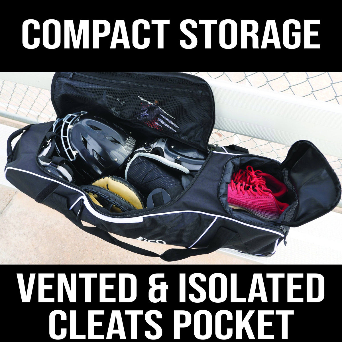 Athletico Rolling Baseball Bag - Athletico