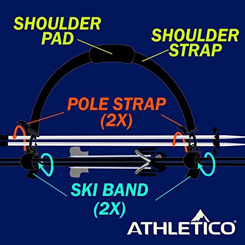 Athletico Ski Carrier Strap &amp; Pole Carrier - Athletico