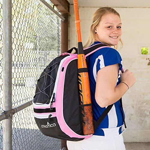 Athletico Baseball Bat Bag - Backpack for Baseball, T-Ball & Softball –