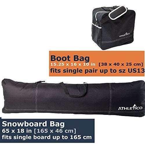Athletico Two-Piece Snowboard and Boot Bag Combo - Athletico